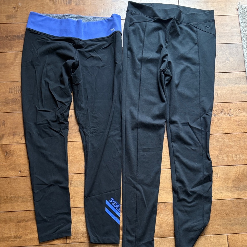 PINK Victoria Secret Black and Blue women’s  Leggings